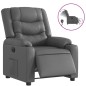 vidaXL Relaxsessel Elektrisch Grau Kunstleder vidaXL Relaxsessel Elektrisch Grau Kunstleder