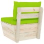 Garten-Paletten-Mittelsofa mit Kissen Imprägniertes Fichtenholz Garten-Paletten-Mittelsofa mit Kissen Imprägniertes Fichtenholz