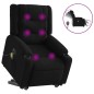 vidaXL Elektrischer Massagesessel mit Aufstehhilfe Schwarz Stoff vidaXL Elektrischer Massagesessel mit Aufstehhilfe Schwarz Stoff