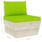 Garten-Paletten-Mittelsofa mit Kissen Imprägniertes Fichtenholz Garten-Paletten-Mittelsofa mit Kissen Imprägniertes Fichtenholz