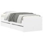 vidaXL Bett mit Schubladen Weiß 75x190 cm vidaXL Bett mit Schubladen Weiß 75x190 cm