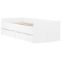 vidaXL Bett mit Schubladen Weiß 75x190 cm vidaXL Bett mit Schubladen Weiß 75x190 cm