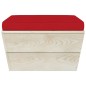 Garten-Paletten-Hocker mit Kissen Imprägniertes Fichtenholz Garten-Paletten-Hocker mit Kissen Imprägniertes Fichtenholz