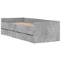 vidaXL Bett mit Schubladen Betongrau 75x190 cm vidaXL Bett mit Schubladen Betongrau 75x190 cm
