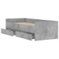 vidaXL Bett mit Schubladen Betongrau 75x190 cm vidaXL Bett mit Schubladen Betongrau 75x190 cm