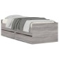 vidaXL Bett mit Schubladen Grau Sonoma 75x190 cm vidaXL Bett mit Schubladen Grau Sonoma 75x190 cm
