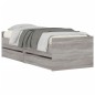 vidaXL Bett mit Schubladen Grau Sonoma 75x190 cm vidaXL Bett mit Schubladen Grau Sonoma 75x190 cm