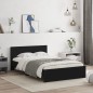 vidaXL Bettgestell mit Kopfteil Schwarz 120x200 cm vidaXL Bettgestell mit Kopfteil Schwarz 120x200 cm