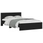 vidaXL Bettgestell mit Kopfteil Schwarz 120x200 cm vidaXL Bettgestell mit Kopfteil Schwarz 120x200 cm