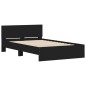vidaXL Bettgestell mit Kopfteil Schwarz 120x200 cm vidaXL Bettgestell mit Kopfteil Schwarz 120x200 cm