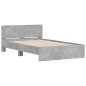 vidaXL Bettgestell mit Kopfteil Betongrau 120x200 cm vidaXL Bettgestell mit Kopfteil Betongrau 120x200 cm