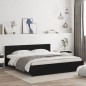 vidaXL Bettgestell mit Kopfteil und LED-Beleuchtung Schwarz 200x200 cm vidaXL Bettgestell mit Kopfteil und LED-Beleuchtung Schwarz 200x200 cm