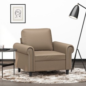 vidaXL Sessel Cappuccino-Braun 60 cm Kunstleder