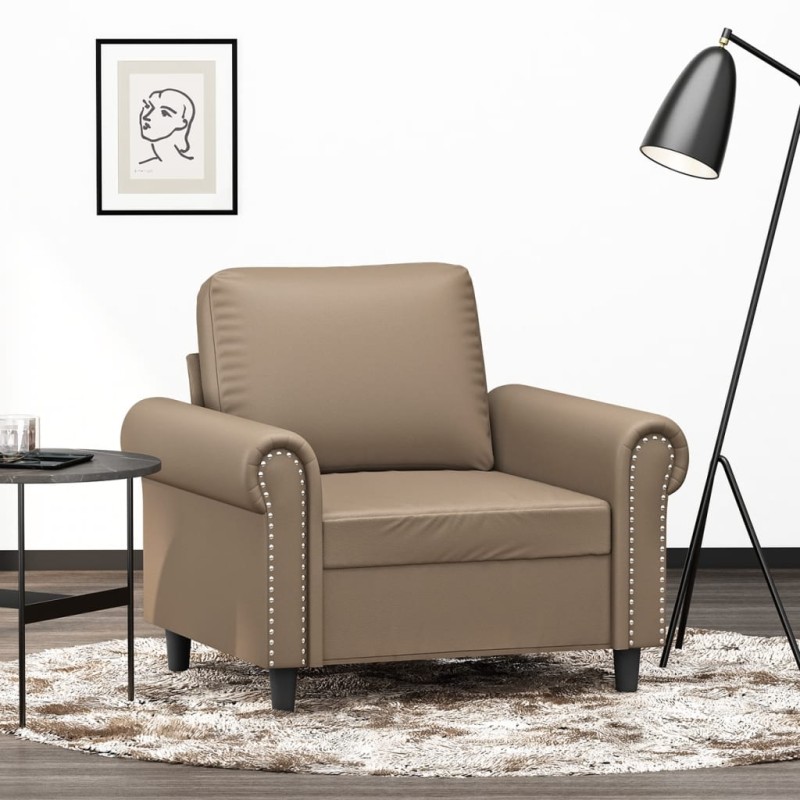 vidaXL Sessel Cappuccino-Braun 60 cm Kunstleder vidaXL Sessel Cappuccino-Braun 60 cm Kunstleder