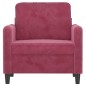vidaXL Sessel Weinrot 60 cm Samt vidaXL Sessel Weinrot 60 cm Samt