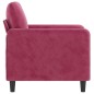vidaXL Sessel Weinrot 60 cm Samt vidaXL Sessel Weinrot 60 cm Samt