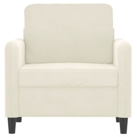 vidaXL Sessel Creme 60 cm Samt