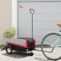 vidaXL Fahrradanhänger Schwarz und Rot 30 kg Eisen vidaXL Fahrradanhänger Schwarz und Rot 30 kg Eisen