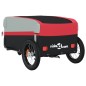 vidaXL Fahrradanhänger Schwarz und Rot 30 kg Eisen vidaXL Fahrradanhänger Schwarz und Rot 30 kg Eisen