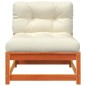 vidaXL Gartensofas ohne Armlehnen mit Kissen 2 Stk. Wachsbraun Holz vidaXL Gartensofas ohne Armlehnen mit Kissen 2 Stk. Wachsbraun Holz