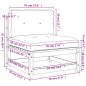 vidaXL Gartensofas ohne Armlehnen mit Kissen 2 Stk. Wachsbraun Holz vidaXL Gartensofas ohne Armlehnen mit Kissen 2 Stk. Wachsbraun Holz