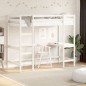 vidaXL Hochbett mit Schreibtisch Weiß 90x190 cm Massivholz Kiefer vidaXL Hochbett mit Schreibtisch Weiß 90x190 cm Massivholz Kiefer