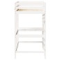 vidaXL Hochbett mit Schreibtisch Weiß 90x190 cm Massivholz Kiefer vidaXL Hochbett mit Schreibtisch Weiß 90x190 cm Massivholz Kiefer