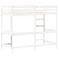 vidaXL Hochbett mit Schreibtisch Weiß 90x190 cm Massivholz Kiefer vidaXL Hochbett mit Schreibtisch Weiß 90x190 cm Massivholz Kiefer