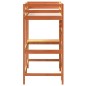vidaXL Hochbett mit Schreibtisch Wachsbraun 75x190cm Massivholz Kiefer vidaXL Hochbett mit Schreibtisch Wachsbraun 75x190cm Massivholz Kiefer