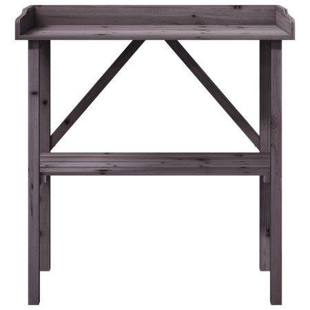 vidaXL Pflanztisch mit Ablage Grau 78x38x82,5 cm Massivholz Tanne