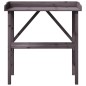vidaXL Pflanztisch mit Ablage Grau 78x38x82,5 cm Massivholz Tanne vidaXL Pflanztisch mit Ablage Grau 78x38x82,5 cm Massivholz Tanne
