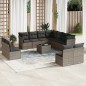 vidaXL 12-tlg. Garten-Sofagarnitur mit Kissen Grau Poly Rattan vidaXL 12-tlg. Garten-Sofagarnitur mit Kissen Grau Poly Rattan
