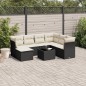 vidaXL 8-tlg. Garten-Sofagarnitur mit Kissen Schwarz Poly Rattan vidaXL 8-tlg. Garten-Sofagarnitur mit Kissen Schwarz Poly Rattan