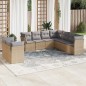 vidaXL 9-tlg. Garten-Sofagarnitur mit Kissen Beige Poly Rattan vidaXL 9-tlg. Garten-Sofagarnitur mit Kissen Beige Poly Rattan