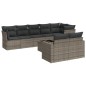 vidaXL 9-tlg. Garten-Sofagarnitur mit Kissen Grau Poly Rattan vidaXL 9-tlg. Garten-Sofagarnitur mit Kissen Grau Poly Rattan