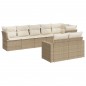 vidaXL 8-tlg. Garten-Sofagarnitur mit Kissen Beige Poly Rattan vidaXL 8-tlg. Garten-Sofagarnitur mit Kissen Beige Poly Rattan