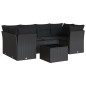 vidaXL 7-tlg. Garten-Sofagarnitur mit Kissen Schwarz Poly Rattan vidaXL 7-tlg. Garten-Sofagarnitur mit Kissen Schwarz Poly Rattan