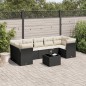 vidaXL 8-tlg. Garten-Sofagarnitur mit Kissen Schwarz Poly Rattan vidaXL 8-tlg. Garten-Sofagarnitur mit Kissen Schwarz Poly Rattan