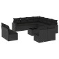 vidaXL 12-tlg. Garten-Sofagarnitur mit Kissen Schwarz Poly Rattan vidaXL 12-tlg. Garten-Sofagarnitur mit Kissen Schwarz Poly Rattan