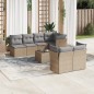 vidaXL 8-tlg. Garten-Sofagarnitur mit Kissen Beige Poly Rattan vidaXL 8-tlg. Garten-Sofagarnitur mit Kissen Beige Poly Rattan