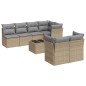 vidaXL 8-tlg. Garten-Sofagarnitur mit Kissen Beige Poly Rattan vidaXL 8-tlg. Garten-Sofagarnitur mit Kissen Beige Poly Rattan