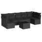 vidaXL 8-tlg. Garten-Sofagarnitur mit Kissen Schwarz Poly Rattan vidaXL 8-tlg. Garten-Sofagarnitur mit Kissen Schwarz Poly Rattan