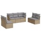 vidaXL 7-tlg. Garten-Sofagarnitur mit Kissen Beige Poly Rattan vidaXL 7-tlg. Garten-Sofagarnitur mit Kissen Beige Poly Rattan