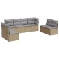 vidaXL 8-tlg. Garten-Sofagarnitur mit Kissen Beige Poly Rattan vidaXL 8-tlg. Garten-Sofagarnitur mit Kissen Beige Poly Rattan