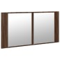 vidaXL LED-Spiegelschrank Braun Eichen-Optik 90x12x45 cm Acryl vidaXL LED-Spiegelschrank Braun Eichen-Optik 90x12x45 cm Acryl