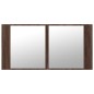 vidaXL LED-Spiegelschrank Braun Eichen-Optik 90x12x45 cm Acryl vidaXL LED-Spiegelschrank Braun Eichen-Optik 90x12x45 cm Acryl