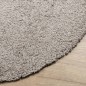 vidaXL Shaggy-Teppich PAMPLONA Hochflor Modern Beige Ø 200 cm vidaXL Shaggy-Teppich PAMPLONA Hochflor Modern Beige Ø 200 cm