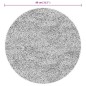 vidaXL Shaggy-Teppich PAMPLONA Hochflor Modern Grau Ø 80 cm vidaXL Shaggy-Teppich PAMPLONA Hochflor Modern Grau Ø 80 cm