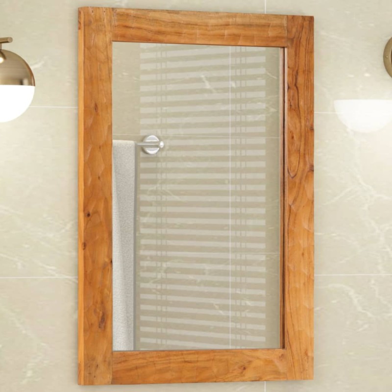 vidaXL Badspiegel 50x70x2,5 cm Massivholz Akazie und Glas vidaXL Badspiegel 50x70x2,5 cm Massivholz Akazie und Glas
