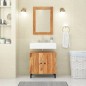 vidaXL Badspiegel 50x70x2,5 cm Massivholz Akazie und Glas vidaXL Badspiegel 50x70x2,5 cm Massivholz Akazie und Glas